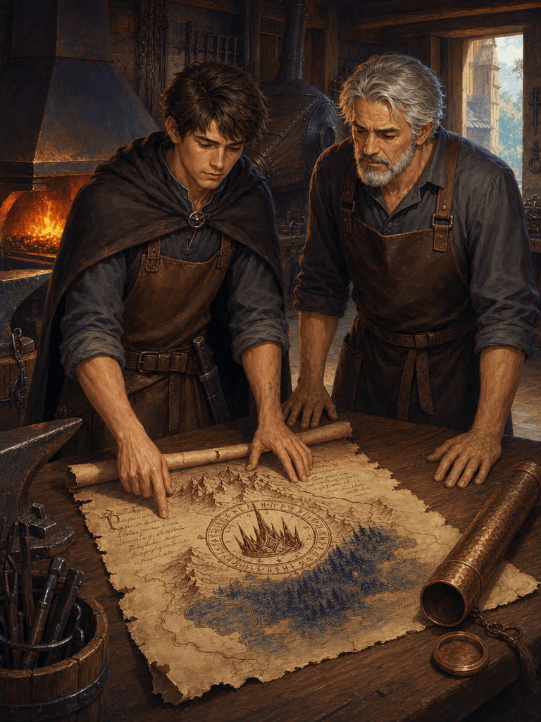 The Blood-Ink Map Unrolled