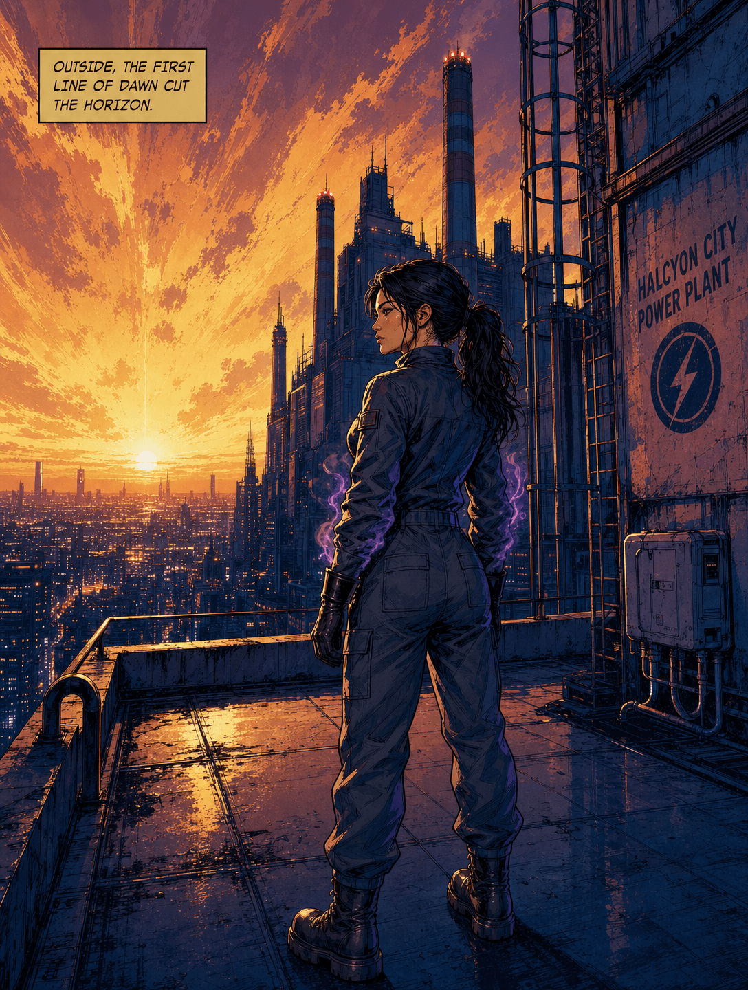 Dawn Over a Relit City